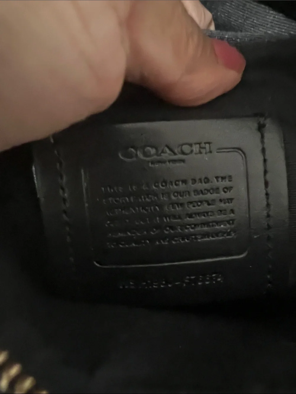 Coach Brown Signature Cosmetic Pouch with Black Trim